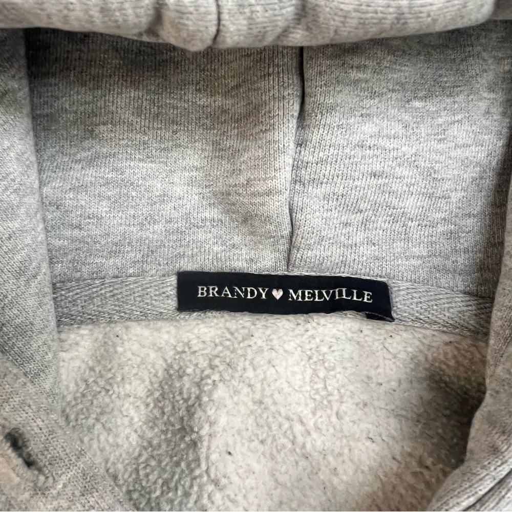 Brandy Melville Gray Full Zip Hoodie Sweatshirt- XS-M - Picture 7 of 10